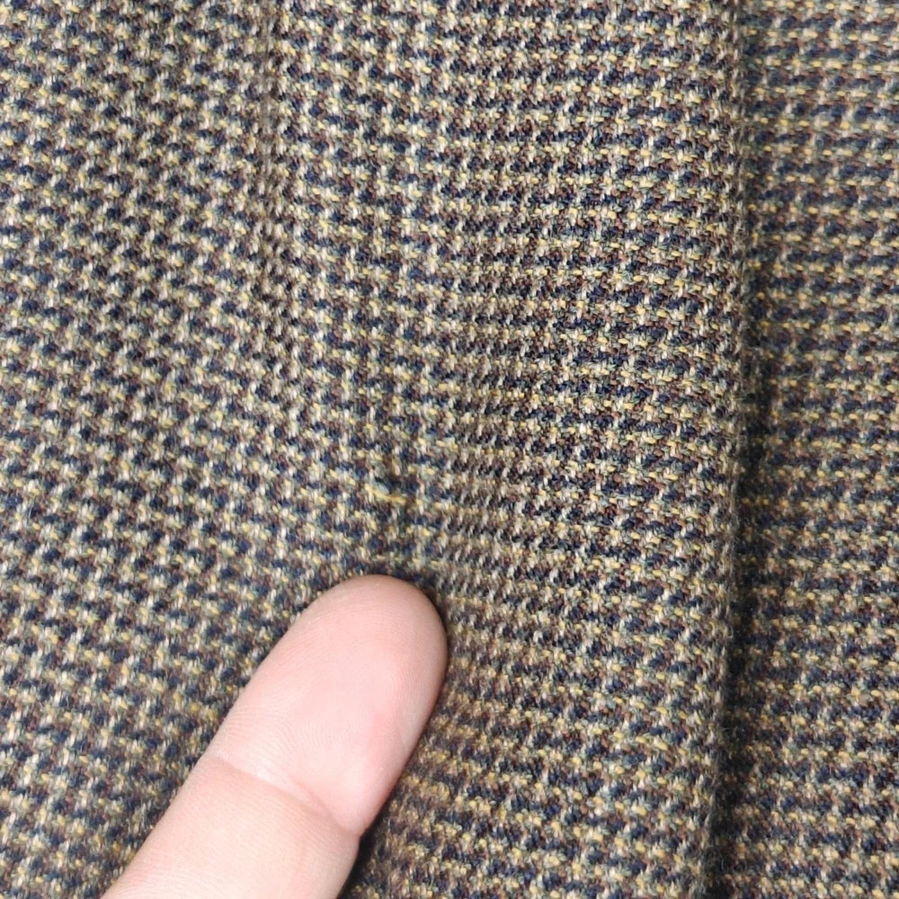 Canali Blazer Mens 44 Brown Micro Check Two Button Wool Sport Coat Italy